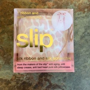 Slip silk hair ribbon and midi scrunchie